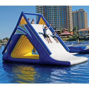 Custom <b>Inflatable</b> PVC <b>Water</b> Park Triangle <b>Slide</b> Climbing Pyramid Toys 100-500kg Capacity for Home/School Use - Product Image 3