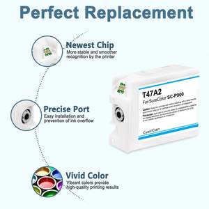 Cartouches d'encre OCBESTJET 10 couleurs 80ML avec encre pigmentée pour <span class=keywords><strong>Epson</strong></span> T47A1-T47A9 T47AD pour imprimantes à jet d'encre <span class=keywords><strong>EPSON</strong></span> <span class=keywords><strong>SC</strong></span>- <span class=keywords><strong>P900</strong></span> P700 T47 - Product Image 2