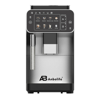 Anbolife 2026 Nouveauté 1350W 19 bars Machine à café compacte Laou petite taille avec puce de contrôle intelligente PID pour Americano et Cappuccino