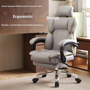 Silla de Oficina Ergonómica de Lujo Estilo Auto de Carreras, Diseño Moderno, Silla Giratoria Reclinable de Cuero de Grado Ejecutivo para Jefes/Ejecutivos - Product Image 2