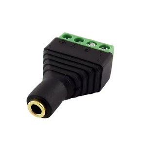 <span class=keywords><strong>Conector</strong></span> chapado en oro de 3.5mm <span class=keywords><strong>hembra</strong></span> de 4 polos a adaptador de terminal Balun de audio y video con tornillo AV para auriculares - Product Image 6
