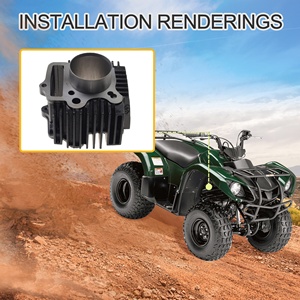 GOOFIT 52,4mm del trazador de líneas del cilindro del Kit de reconstrucción de 4 tiempos <span class=keywords><strong>110cc</strong></span> del motor de la motocicleta ATV Go Kart de la bici de la suciedad Pit Bike - Product Image 6