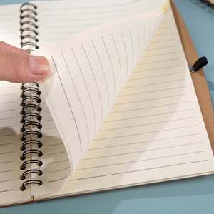 Carnet de notes Mairun Vintage A5 avec couverture à anneaux en papier kraft, style imprimé, durable, 80 feuilles, modèle Mr311 - Product Image 2