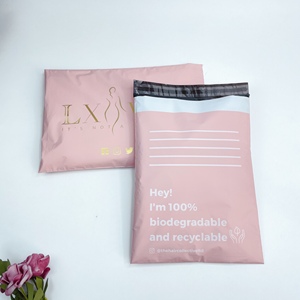 Biodegrade 10*13 inch Matte Pink Mailing Bags with Custom Large Graphic Print - <b>Waterproof</b> Poly Mailers - Product Image 6