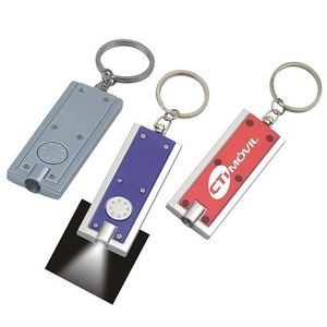Custom Led <b>Plastic</b> <b>Key</b> Chains Rectangular <b>Key</b> <b>Rings</b> Gifts Promotional Mini Flashlight Keychain - Product Image 3