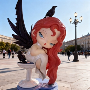 รูปปั้นแมวกวักญี่ปุ่นขนาดใหญ่ CS183 ทำจากพลาสติกเสริมแรง FRP สำหรับตกแต่งภายในล็อบบี้โรงแรม สำนักงาน อาคาร ธนาคาร ห้างสรรพสินค้า - Product Image 3