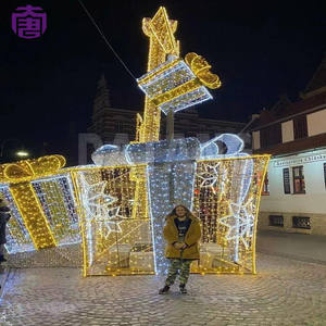 Caja de Regalo 3D con Luces Decorativas Impermeables IP65 para Interiores/Exteriores, Caminos Costeros, Navidad, Festivales, Eventos Públicos - Product Image 4