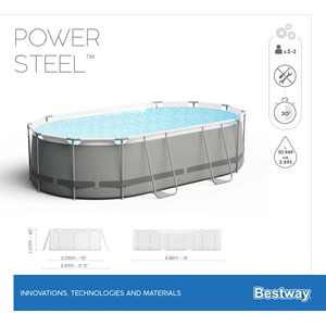 Piscina Elevada de Acero 56448 con Bomba de Filtro, 4.88 m x <span class=keywords><strong>3.05</strong></span> m x 1.07 m - Product Image 5