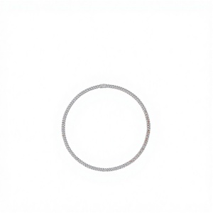 Collier cubain carré en argent sterling S925 plaqué or 8 mm, style côte ouest, design chaîne cubaine glacée, moissanite, pour femme, haute joaillerie - Product Image 2