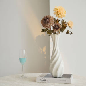 Künstliche Blume Grill kante, 2 Köpfe Sonnenstrauß, Gelb Lila Party dekoration, Lila Seiden blume - Product Image 6