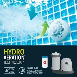 <span class=keywords><strong>Piscina</strong></span> <span class=keywords><strong>INTEX</strong></span> 26746 Familiar para Niños, <span class=keywords><strong>Piscina</strong></span> Grande de PVC para Exteriores, Estructura Prismática, Redonda, 4.88m X 1.22m, Fácil de Instalar - Product Image 5