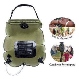 Bâche en PVC multifonctionnelle 15L 20L Douche solaire de camping en plein air avec thermomètre - Product Image 5