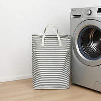 Panier à linge pliable avec cadre en acier Panier en tissu Oxford durable sans effondrement lorsqu'il est étendu