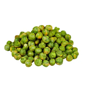 Aperitivos de guisantes verdes de alta proteína Sabor a wasabi crujiente y sabroso Horneado y frito Envasado a granel o en bolsa Golosinas de frijol - Product Image 1