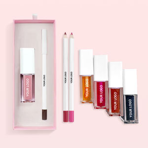 Set Hadiah Makeup Grosir OEM, Set Lip Liner dan Lip Gloss, Set Minyak Lip Plumper Pengubah Warna dengan Logo Kustom - Product Image 4