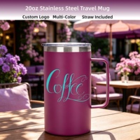 Mug à café isotherme en acier inoxydable 304 de 600 ml, double paroi sous vide, gobelet de voyage incassable pour le camping, le bureau et les activités de plein air