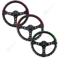Universel 13 ''330mm Rose/vert/rouge Broderie Car Racing Drifting Sport Volant