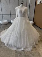 NOUVELLE ARRIVÉE Robe de mariée princesse classique sur mesure grande taille avec traîne chapelle, robe de bal blanche perlée pour mariée