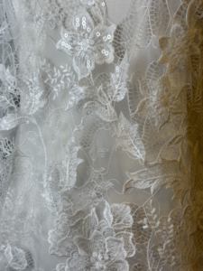 <span class=keywords><strong>2025</strong></span> desain baru poliester/nilon <span class=keywords><strong>Jacquard</strong></span> renda dengan bordir dan payet bunga seksi gaya romantis - Product Image 3