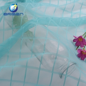 Wholesale China Factory <strong>Blue</strong> Plaid Soft Net <strong>Material</strong> - Product Image 1