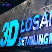 Enseigne LED 3D personnalisée en acrylique, lettres lumineuses colorées, télécommande, cadre en acier inoxydable, transformateur, pour bâtiments, maison, bureau