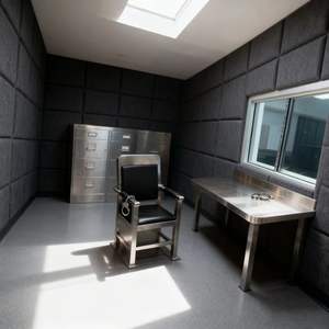 Ghế thẩm vấn bằng thép không gỉ. Thích hợp cho các nhà tù và trung tâm giam giữ. Dùng để giám sát tù nhân. - Product Image 3