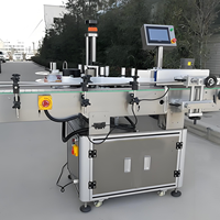 Machine d'étiquetage entièrement automatique à alimentation par rouleaux pour les bouteilles de jus de fruits, d'eau minérale et de gin