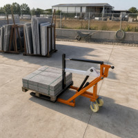 Chariot élévateur électrique portable à bras courbé pour la manutention de seaux d'huile, capacité 500 kg, batterie plomb-acide, petit chariot hydraulique manuel