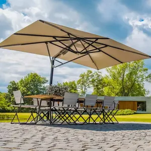 Café restaurant extérieur meubles de patio plage parasol grand parasol jardin coupe-vent parasol pour auvent