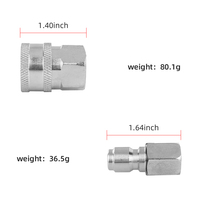 Kit de raccords rapides en acier inoxydable SPS 3/8 G BSP, 4 pièces, raccords à déconnexion rapide, coupleur rapide