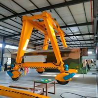 Grue portique électrique sur pneus de 30 tonnes certifiée CE avec palan pour la manutention de conteneurs en entrepôt logistique (RTG)