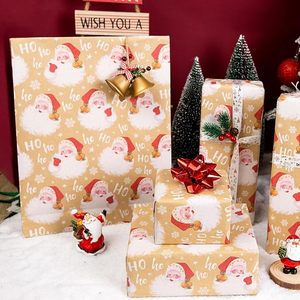 Cute Christmas Wrapping <b>Paper</b> Custom Original Wholesale Santa Claus HO <b>Pattern</b> Kraft Wrapping <b>Paper</b> For Kids Holiday - Product Image 1