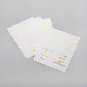 custom printed logo gold foil self adhesive label cute cartoon vinyl kiss cut sticker sheet