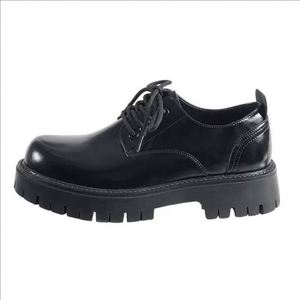 Chaussures habillées noires de luxe pour hommes, grande taille, collection Printemps 2025, à lacets, plateforme, personnalisables, avec sacs assortis - Product Image 2