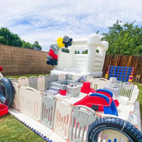 Pvc matériel fête blanc commercial location gonflable videur mariage haute qualité 6ft rebond maison bambin adultes sauter maison