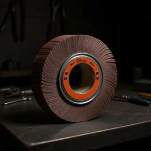 Ttake Flap <b>Wheel</b> Abrasive Cloth Corundum 165x30x54 Mm 120 Grit With Hole For <b>Grinding</b> - Product Image 3