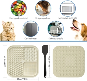 Wholesale Custom Dog Lick <b>Mat</b> Slow Cat Feeder Bowl <b>Large</b> Dog Food Plates Lick Pad Distraction <b>Mat</b> for Cat and Dogs - Product Image 5