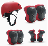 Kit de protection de patins à roulettes pour enfants, casque d'équilibre pour voiture, skateboard, genou, coude, vélo, ensemble de sept pièces, bonnet de sécurité