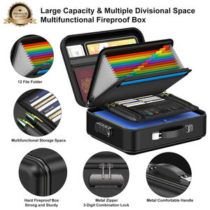 กล่องเก็บเอกสารกันไฟอเนก<span class=keywords><strong>ป</strong></span>ระสงค์สามชั้น<span class=keywords><strong>ค</strong></span>วามจุขนาดใหญ่สำหรับใส่แล็ปท็อป บัตรธนาคาร เอกสารสำ<span class=keywords><strong>ค</strong></span>ัญ ใบรับรอง - Product Image 4