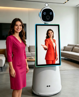 Robot Roamer Photomaton avec écran tactile 32 pouces compatible iPad, appareil photo reflex numérique, imprimante, impression en libre-service pour mariages et fêtes, en métal