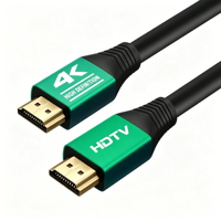 Câble HDMI 4K haute vitesse 2.0 18 Gbps 4K 60 Hz 19+1 avec coque en alliage vert pour home cinéma PS5 Xbox Moniteur 1,5 m