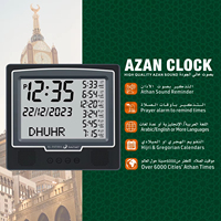 Horloge murale numérique islamique musulmane, alarme de prière, calendrier, cadeau du Ramadan, horloge Athan, prière Azan