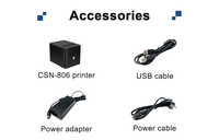 Imprimante thermique de reçus POS compacte et peu encombrante Cashino CSN-806 80 mm 250 mm/s USB RS232 LAN Bluetooth WIFI pour comptoir de cuisine