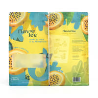 Op maat gemaakte transparante staande pouch 1kg full colour ijsvoedsel verpakking met hersluitbare ritssluiting bedrukte bulk verpakking