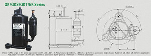 Pour compresseur rotatif <span class=keywords><strong>LG</strong></span> QK134KBJ pour réfrigérant R-22 pour les industries de la construction et de la vente au détail - Product Image 5