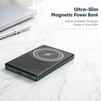 Batterie externe magnétique sans fil 15W 5000mAh, sortie sans fil 15W, sortie PD Type-C 22,5W, entrée PD Type-C 18W