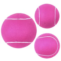 Логотип пользовательские красочные большого размера с ПЭТ теннисных мячей прочный 9,5 дюймов/24 см для кошки или собаки играть Подпись объявления в форме теннисного мяча