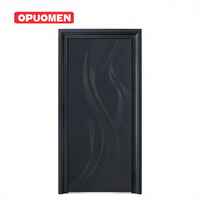 Porte d'entrée moderne en alliage d'aluminium de haute qualité 100 mm, anti-effraction, options de couleur personnalisables pour les extérieurs, villas, hôtels