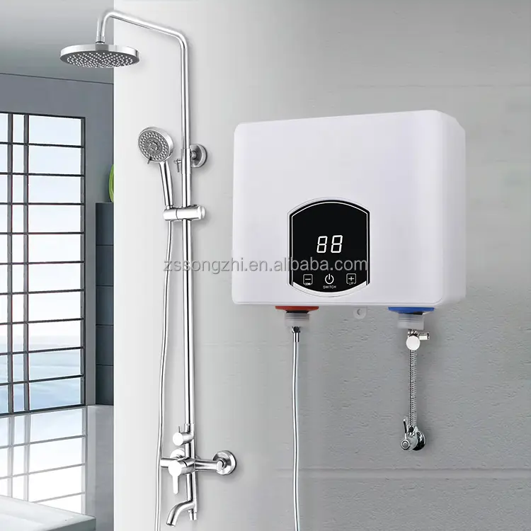 ISO 3.5kw 110 220v IPX4 wall mounted home instantaneous prices instant mini tankless chauffe eau instantane hot water heaters