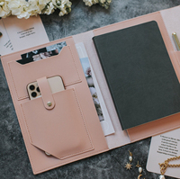 Organisateur / Portefeuille - BLUSH A5 Couverture en tissu souple, reliure cousue, agenda de voyage professionnel personnalisé